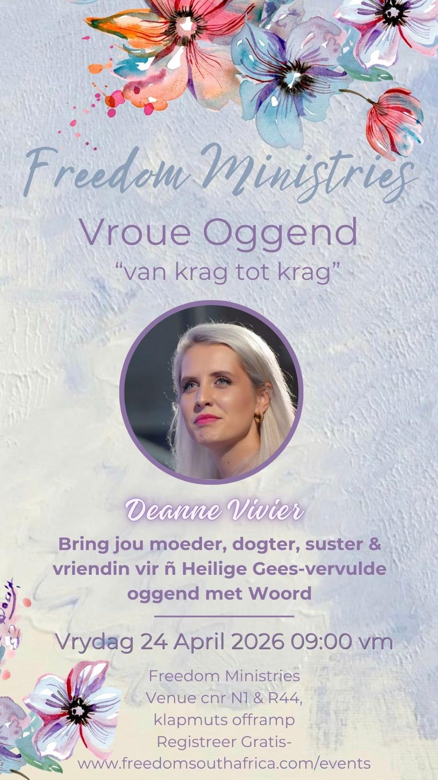 Vroue Woord & Heilige Gees Oggend - Deanne Vivier
